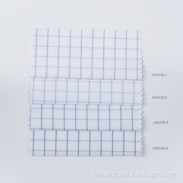 Check Bamboo fabric Polyester Fabric Anti-wrinkle Business